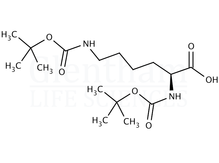 Structure for Boc-L-Lys(Boc)-OH