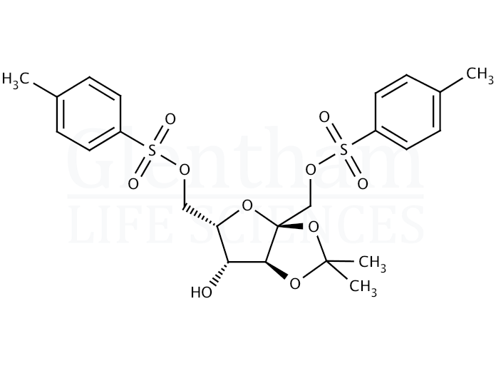 2,3-O-Isopropylidene-1,6-ditosyl-L-sorbose Structure