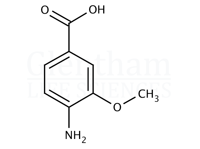 Structure for 4-Amino-3-methoxybenzoic acid  (2486-69-3)