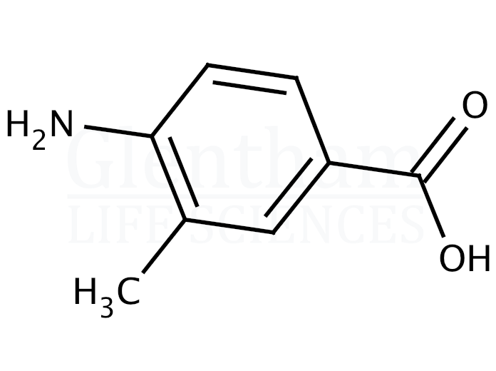 Structure for 4-Amino-3-methylbenzoic acid  (2486-70-6)