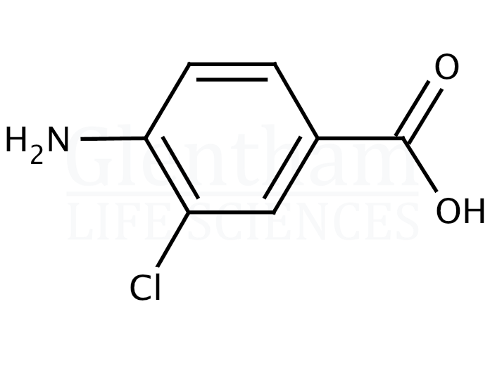 Structure for 4-Amino-3-chlorobenzoic acid  (2486-71-7)