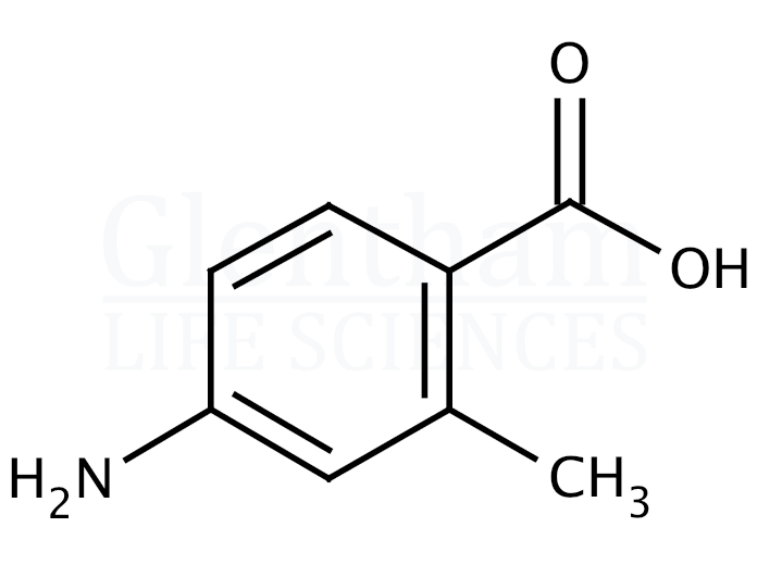 Structure for 4-Amino-2-methylbenzoic acid  (2486-75-1)