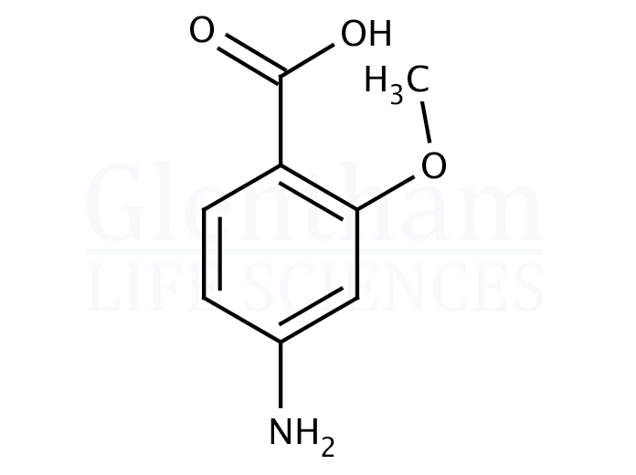 Structure for 4-Amino-2-methoxybenzoic acid  (2486-80-8)