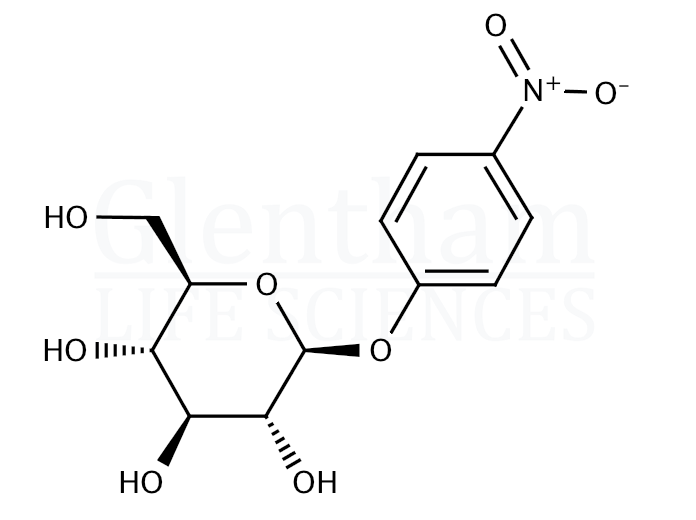 4-Nitrophenyl b-D-glucopyranoside Structure