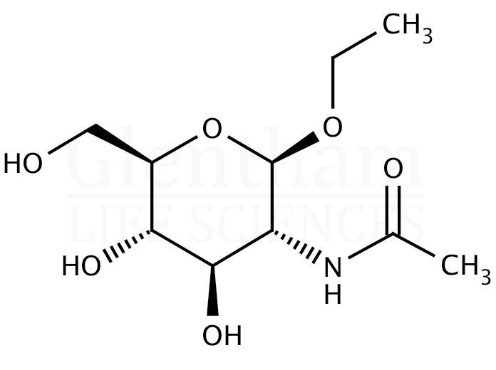 Structure for  Ethyl 2-acetamido-2-deoxy-b-D-glucopyranoside  (2495-96-7)
