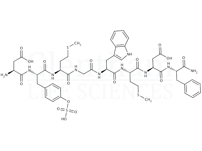 Structure for (Tyr[SO3H]27)Cholecystokinin fragment 26-33 Amide