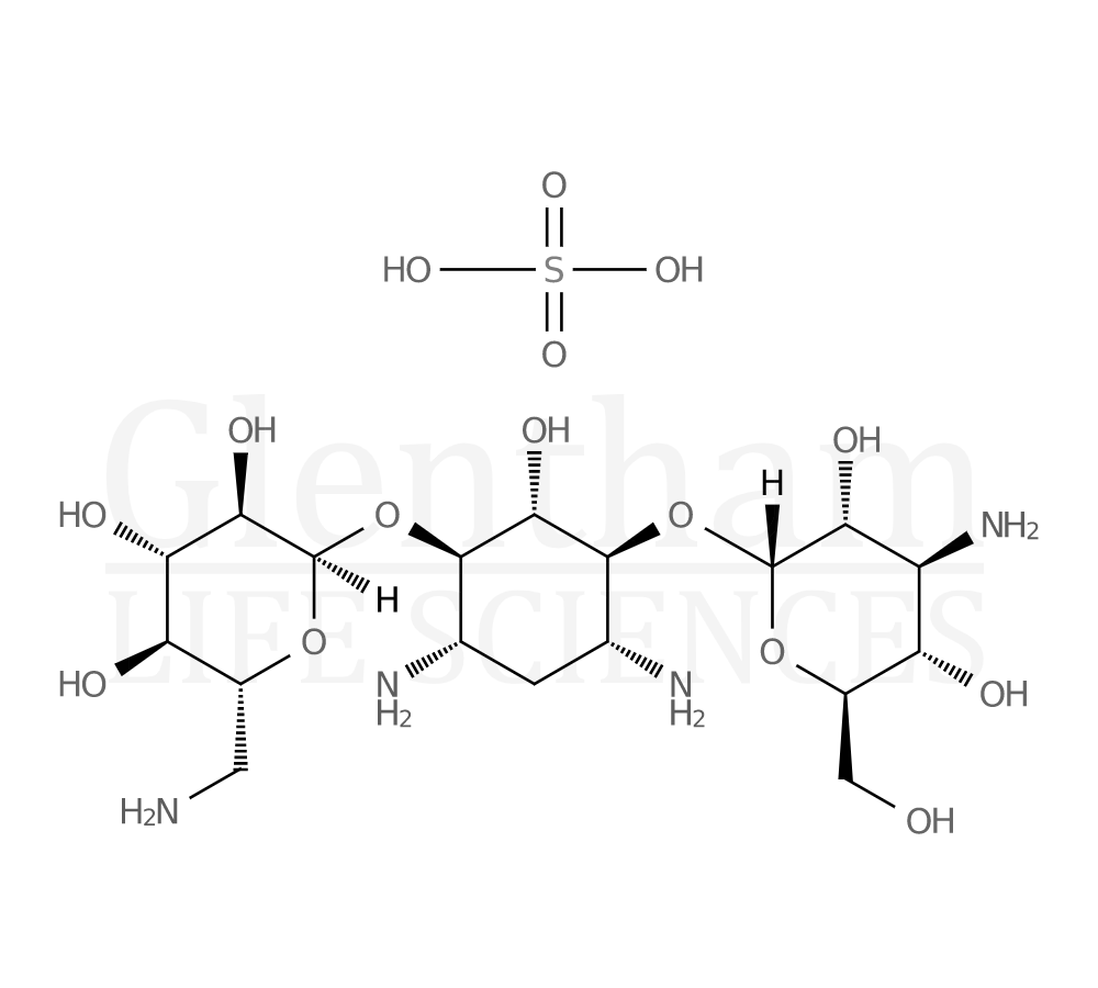 Structure for Kanamycin monosulfate salt (25389-94-0)