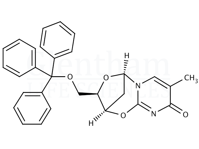 5''-O-Trityl-2,3''-anhydrothymidine Structure