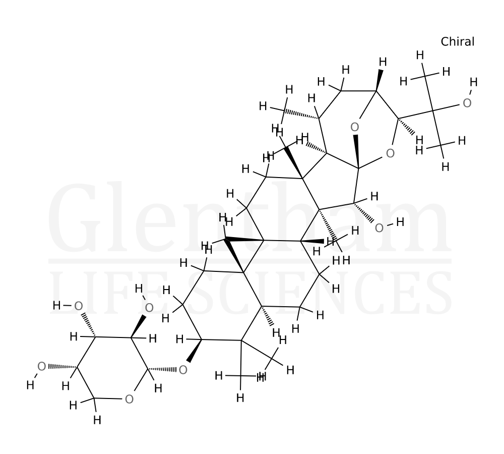 Structure for Cimigenol-3-O-alpha-L-arabinoside (256925-92-5)