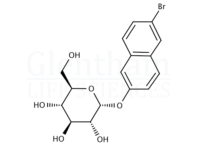 Structure for 6-Bromo-2-naphthyl a-D-glucopyranoside