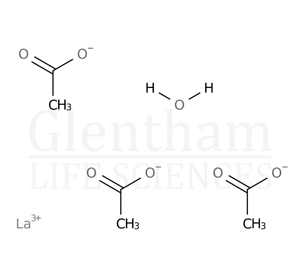 Lanthanum acetate hydrate, 99.9% Structure