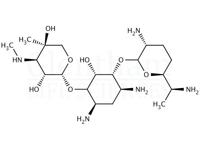 Large structure for Gentamicin C2 pentaacetate salt (25876-11-3)