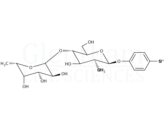 4-Nitrophenyl 2-acetamido-2-deoxy-4-O-a-L-fucopyranosyl)-b-D-glucopyranoside Structure