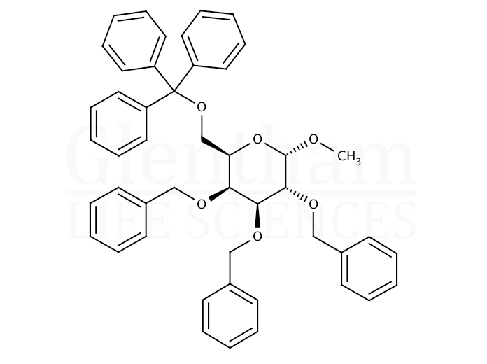 Methyl 2,3,4-tri-O-benzyl-6-O-trityl-a-D-galactopyranoside Structure