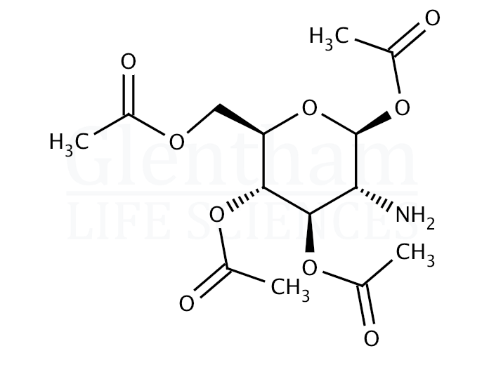 Structure for 1,3,4,6-Tetra-O-acetyl-2-amino-2-desoxy--D-glucopyranose hydrochloride