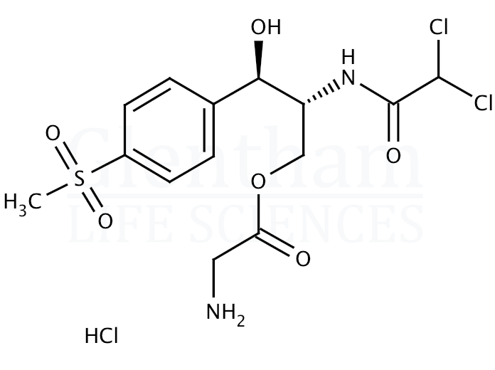 Structure for  Thiamphenicol glycinate hydrochloride  (2611-61-2)