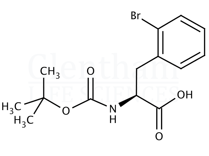 Structure for Boc-Phe(2-Br)-OH  (261165-02-0)