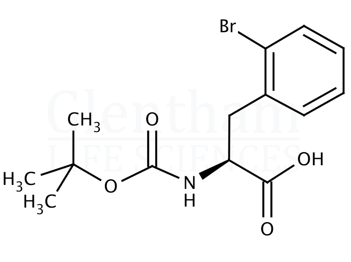 Structure for  Boc-Phe(2-Br)-OH   (261165-02-0)