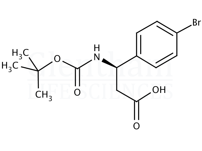 Structure for (R)-Boc-4-bromo-β-Phe-OH   (261380-20-5)