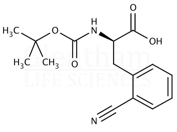 Boc-D-Phe(2-CN)-OH    Structure