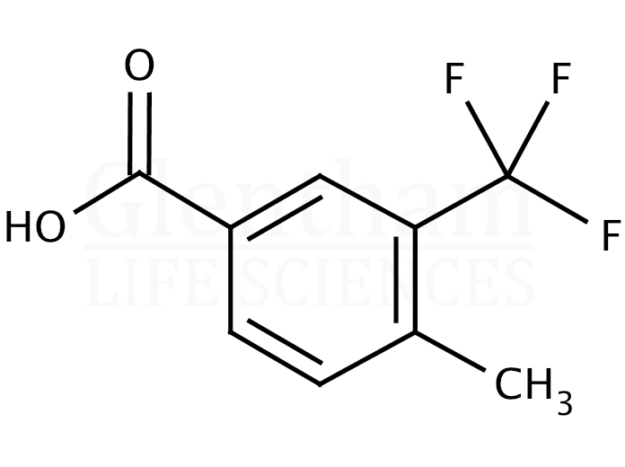 4-Methyl-3-trifluoromethylbenzoic acid Structure