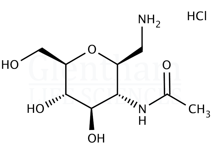 2-Acetamido-2-deoxy-b-D-glucopyranosyl methylamine hydrochloride Structure