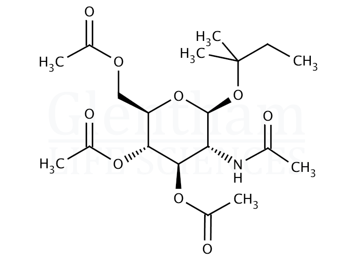 Structure for tert-Amyl 2-acetamido-3,4,6-tri-O-acetyl-2-deoxy-b-D-glucopyranoside