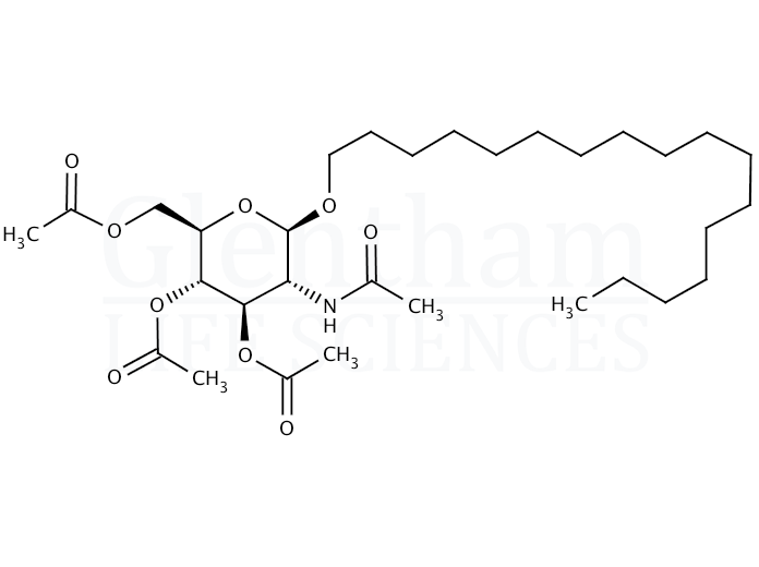 Heptadecyl 2-acetamido-3,4,6-tri-O-acetyl-2-deoxy-b-D-glucopyranoside Structure