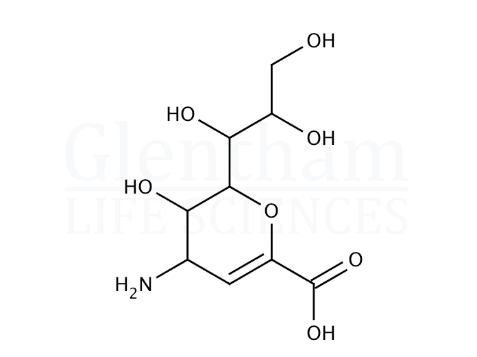 Structure for  4-Amino-2,6-anhydro-3,4-dideoxy-D-glycero-D-galacto-non-2-enoic acid  (263155-12-0)