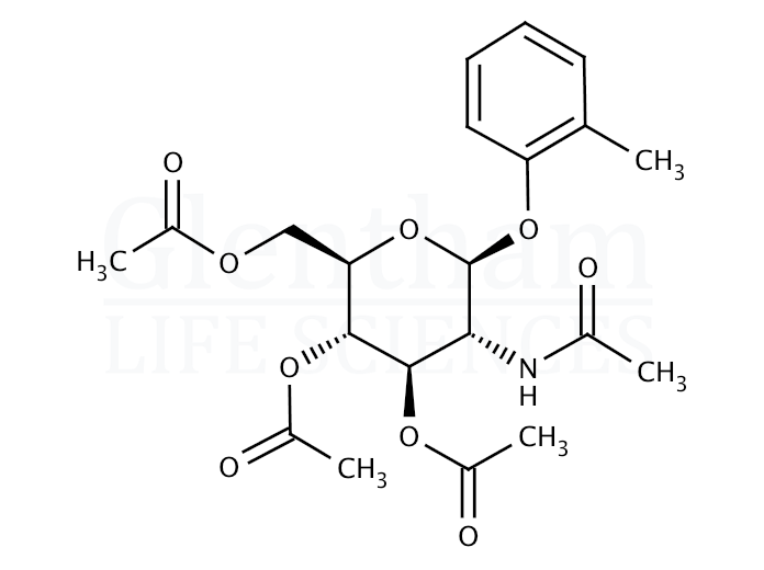 Structure for 2-Methylphenyl 2-acetamido-3,4,6-tri-O-acetyl-2-deoxy-b-D-glucopyranoside