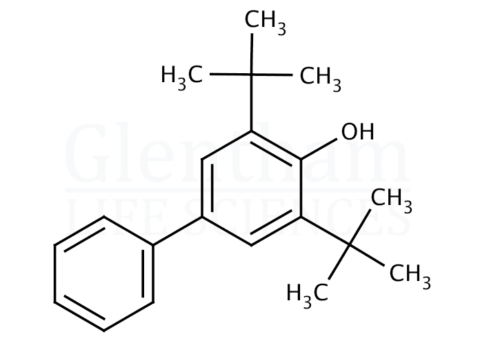 Structure for  2,6-Di(tert-butyl)-4-phenylphenol  (2668-47-5)
