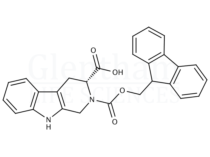 Structure for (R)-2-Fmoc-1,2,3,4-tetrahydronorharmane-3-carboxylic acid (268731-07-3)