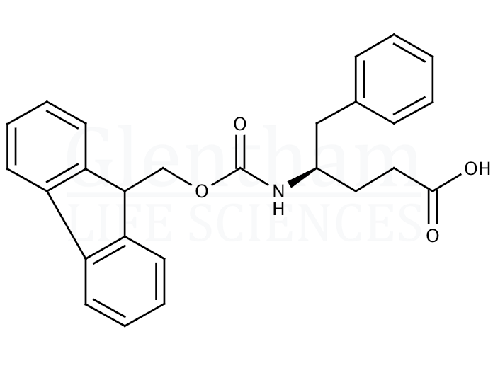 Structure for (R)-4-(Fmoc-amino)-5-phenylpentanoic acid  (269078-74-2)