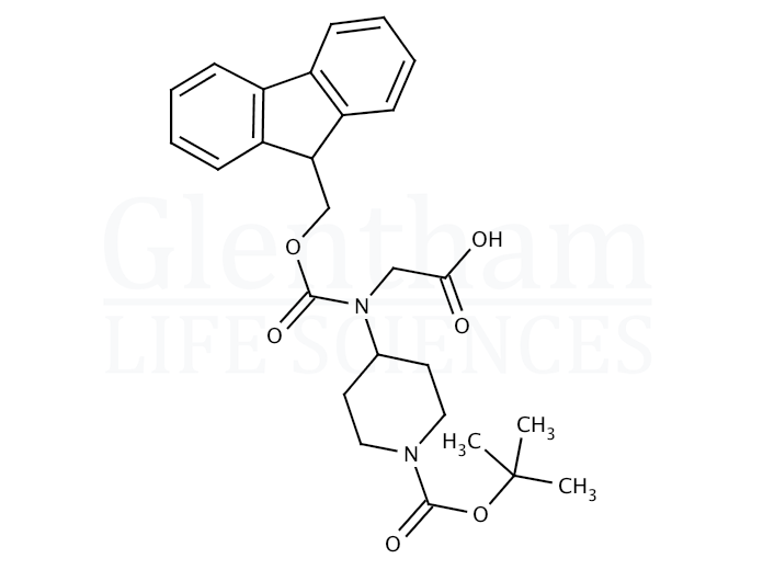 Fmoc-N-(1-Boc-piperidin-4-yl)glycine Structure