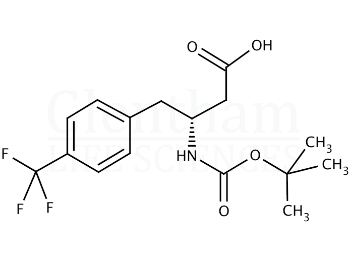 (R)-Boc-4-(trifluoromethyl)-β-Homophe-OH Structure