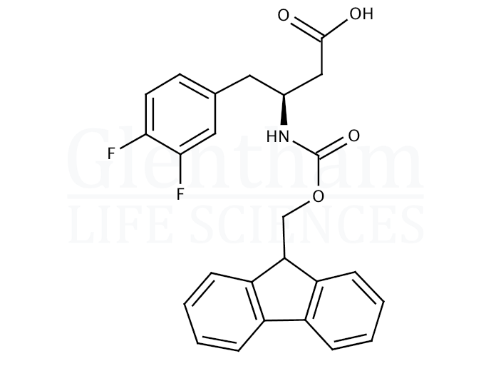 Structure for (S)-Fmoc-3,4-difluoro-β-Homophe-OH  (270063-55-3)