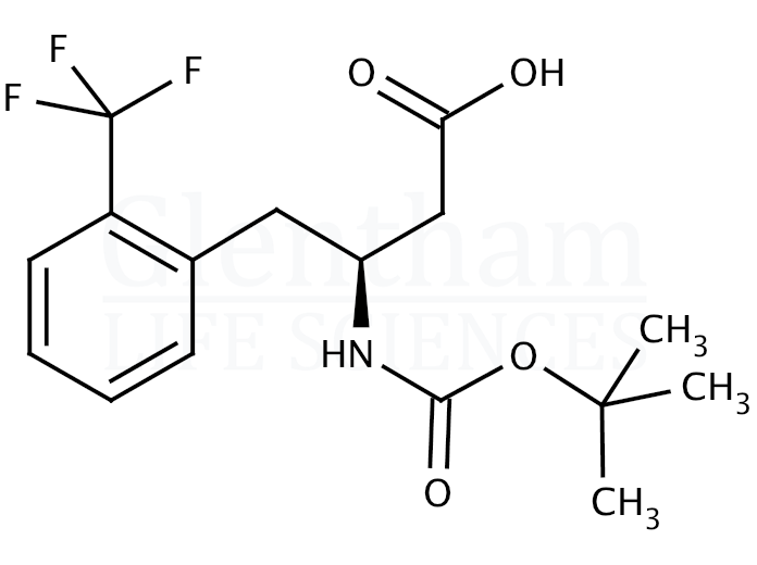 Structure for (S)-Boc-2-(trifluoromethyl)-β-Homophe-OH  (270065-74-2)
