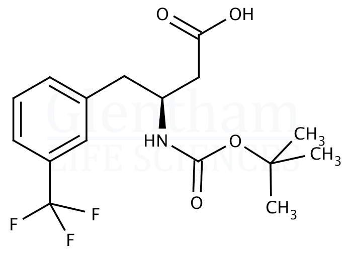 (S)-Boc-3-(trifluoromethyl)-β-Homophe-OH Structure