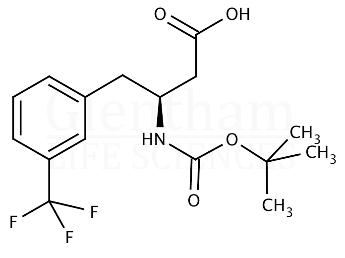 Structure for (S)-Boc-3-(trifluoromethyl)-β-Homophe-OH