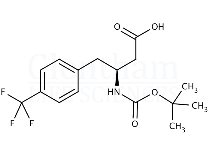 Structure for (S)-Boc-2-(trifluoromethyl)-β-Homophe-OH  (270065-80-0)