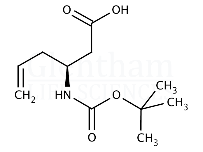 Structure for  (S)-3-(Boc-amino)-5-hexenoic acid   (270263-03-1)