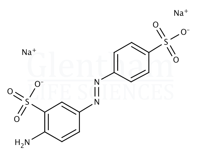 Structure for  4-Amino-1,1′-azobenzene-3,4′-disulfonic acid sodium salt  (2706-28-7)
