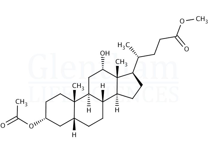 5β-Cholanic acid-3α,12α-diol 3-acetate methyl ester Structure