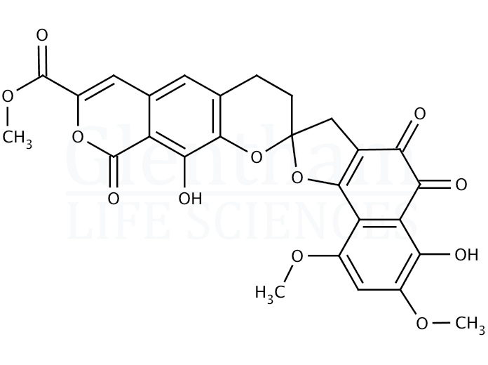 Structure for beta-Rubromycin (27267-70-5)