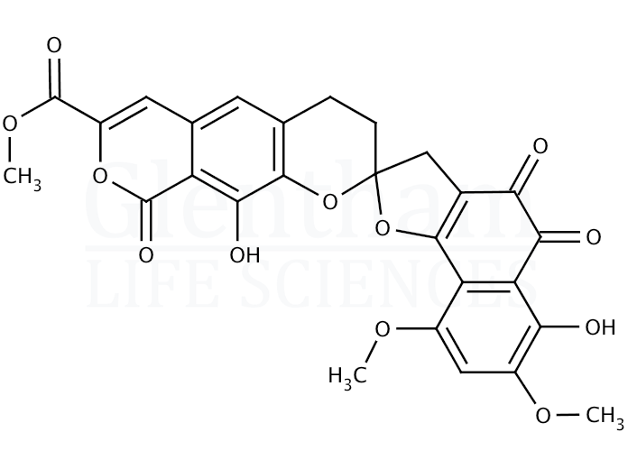 Structure for beta-Rubromycin