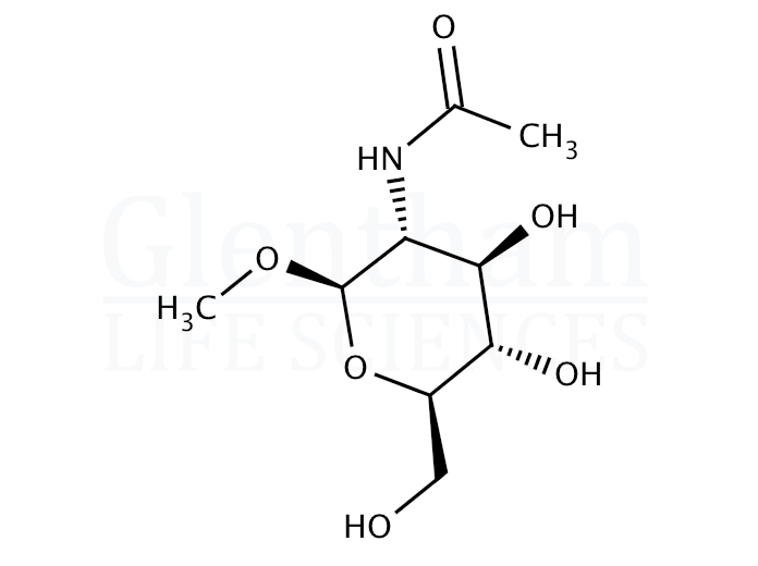 Structure for Methyl 2-acetamido-3,4,6-tri-O-acetyl-2-deoxy-b-D-glucopyranoside