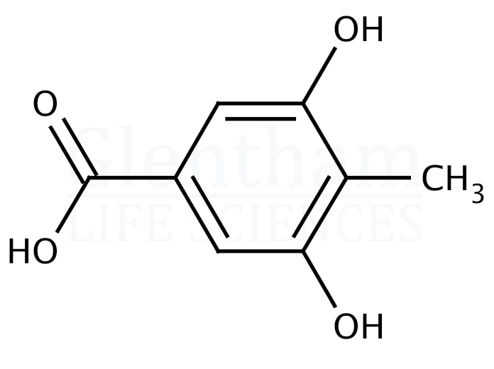 3,5-Dihydroxy-4-methylbenzoic acid Structure
