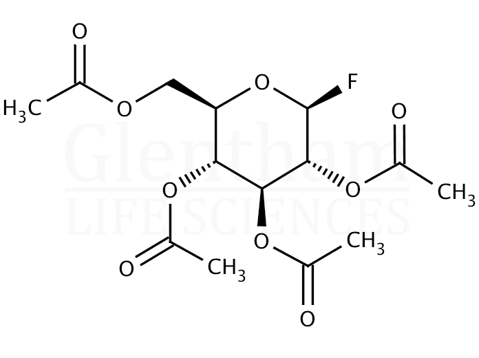Structure for  2,3,4,6-Tetra-O-acetyl-b-D-glucopyranosyl fluoride  (2823-46-3)