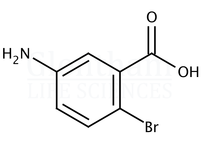 Structure for 5-Amino-2-bromobenzoic acid  (2840-02-0)