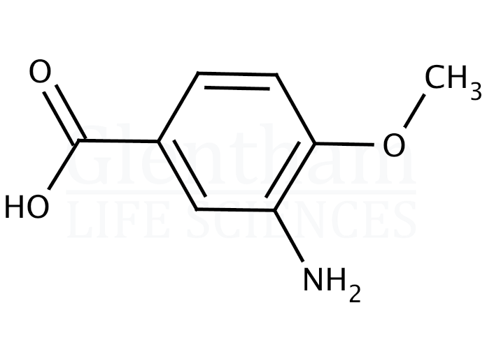 Structure for 3-Amino-4-methoxybenzoic acid  (2840-26-8)